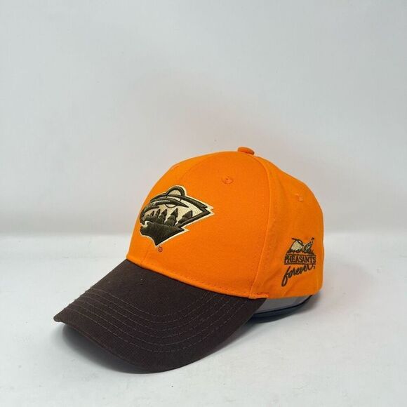 Pheasants Forever Polaris Baseball Cap Hat Adjustable One Size Melonwear Orange - Picture 1 of 7